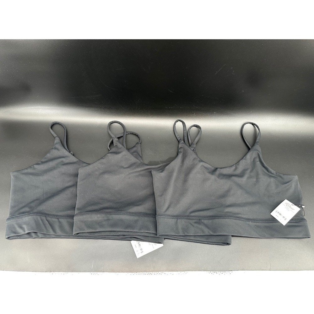 Lot of (3) The Drop Women's Bryce Stretch Blissful‎ Bralette Black Sz XL